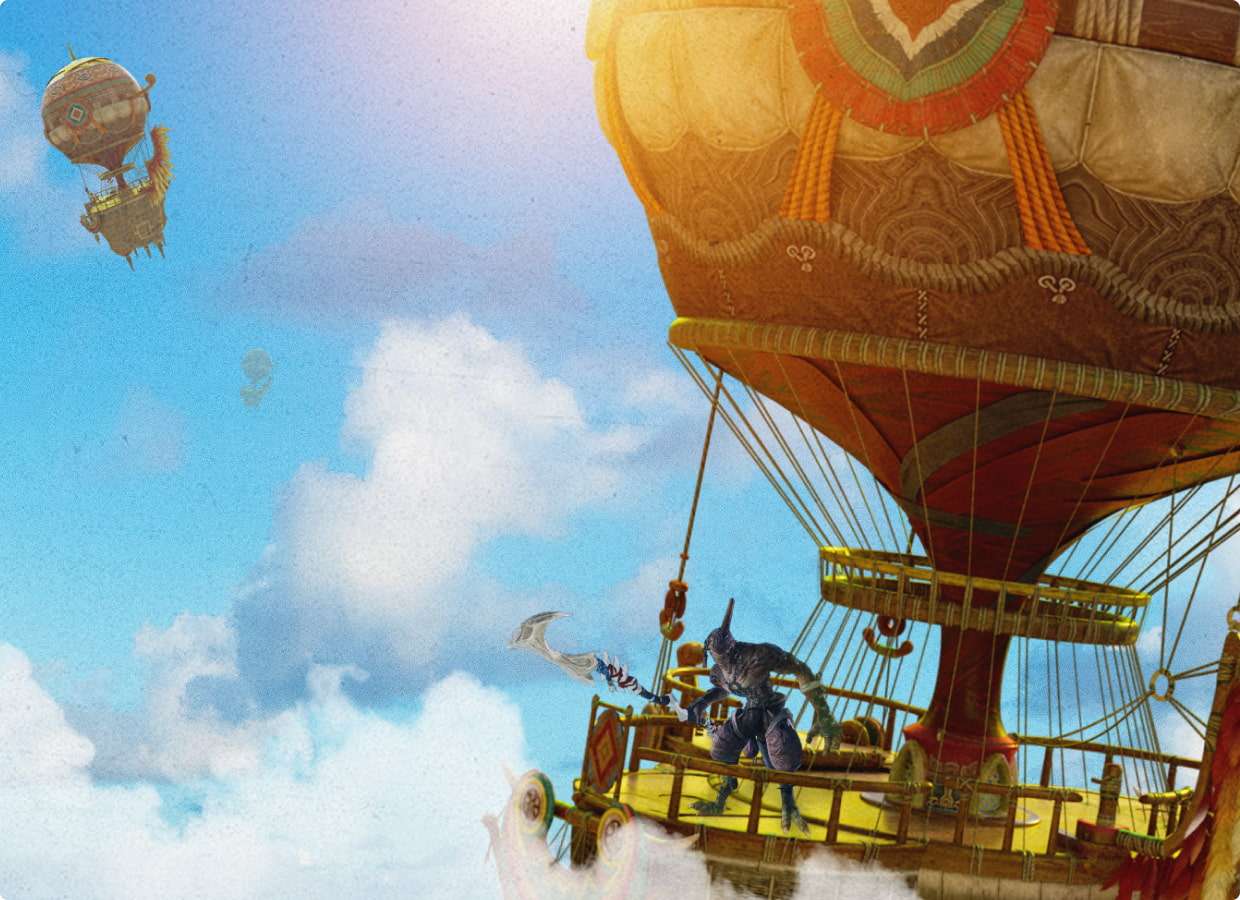 Photo of an alpaca in a dirigible!